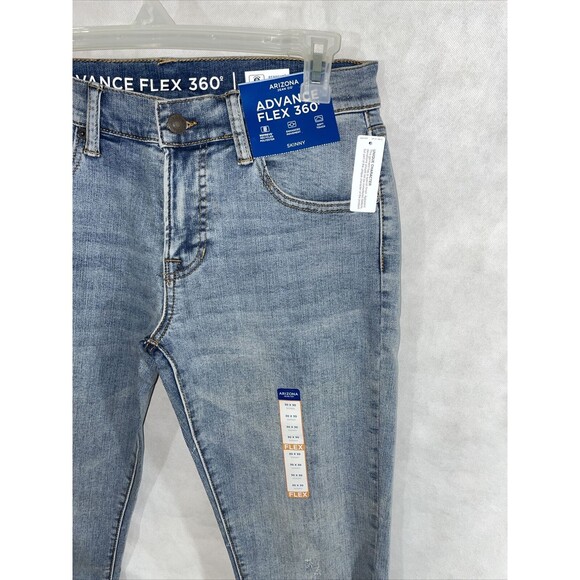 Arizona Jeans Advanced Flex 360 Skinny 30 X 30 Blue Light Distressed - Picture 3 of 11